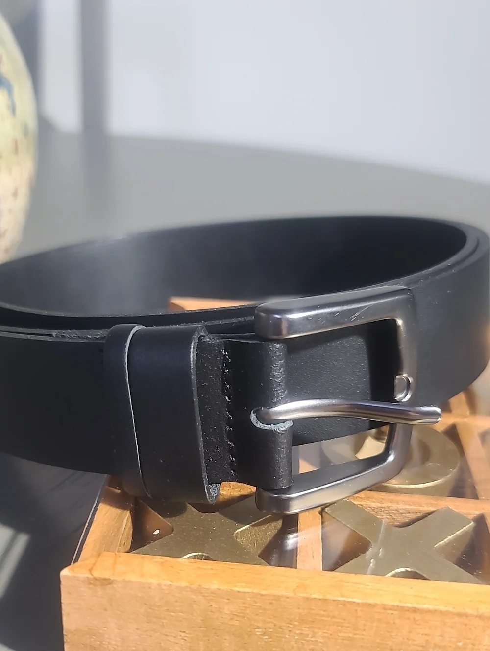Vince Camuto Classic Black Leather Men's Belt Size 42